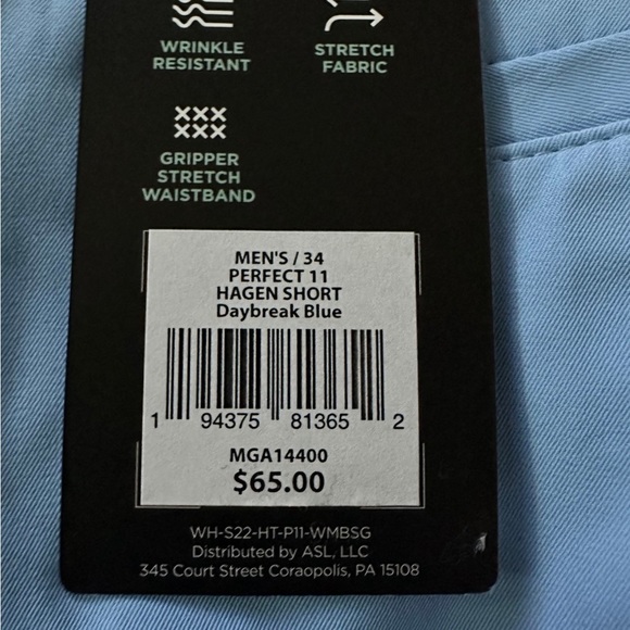 Walter Hagen Perfect 11 Blue Golf Shorts - Picture 7 of 9